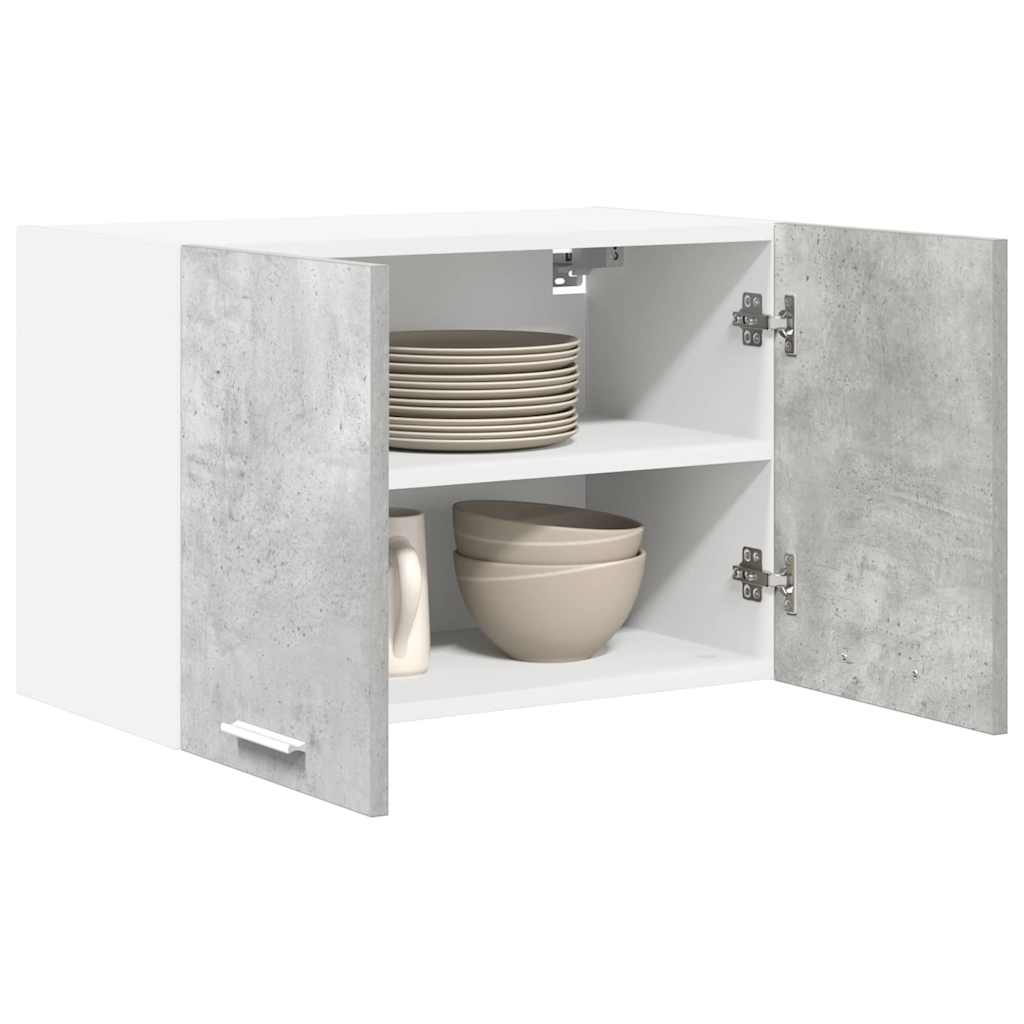 vidaXL Hanging Cabinet 2 pcs Concrete Grey and White 60 x 31 x 40 cm