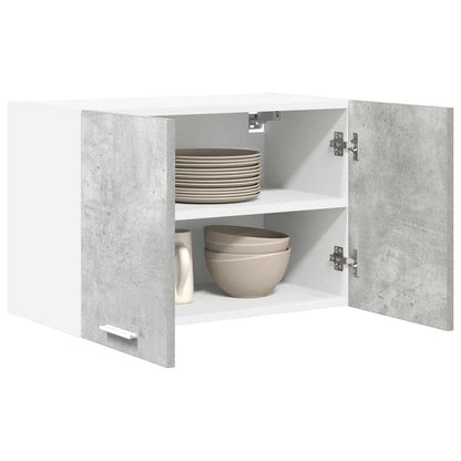 vidaXL Hanging Cabinet 2 pcs Concrete Grey and White 60 x 31 x 40 cm