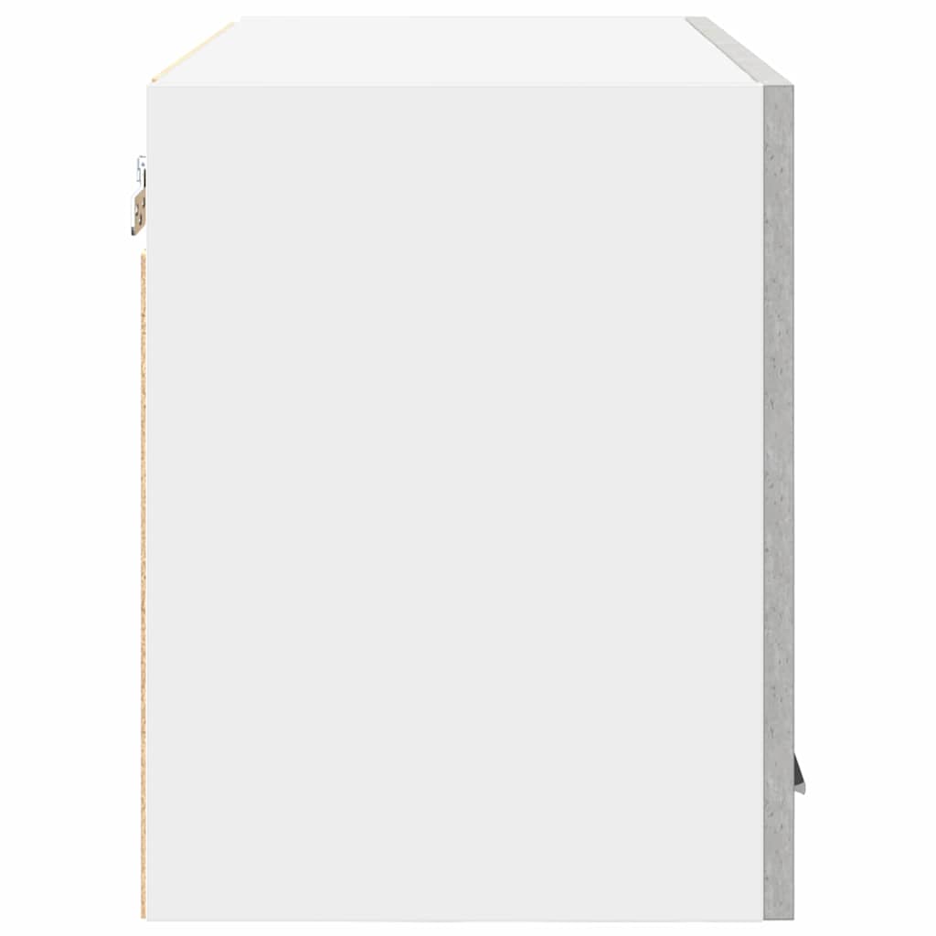 vidaXL Hanging Cabinet 2 pcs Concrete Grey and White 60 x 31 x 40 cm