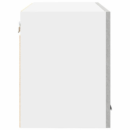 vidaXL Hanging Cabinet 2 pcs Concrete Grey and White 60 x 31 x 40 cm