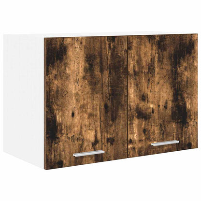 vidaXL Hanging Cabinet with Door Smoked Oak and White 60 x 31 x 40 cm