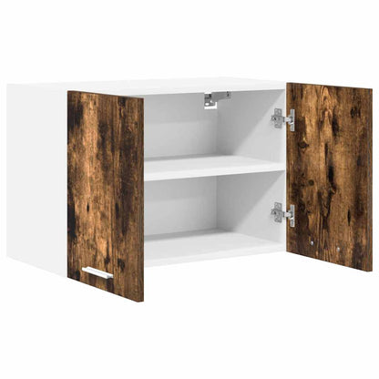 vidaXL Hanging Cabinet 2 pcs Smoked Oak and White 60 x 31 x 40 cm