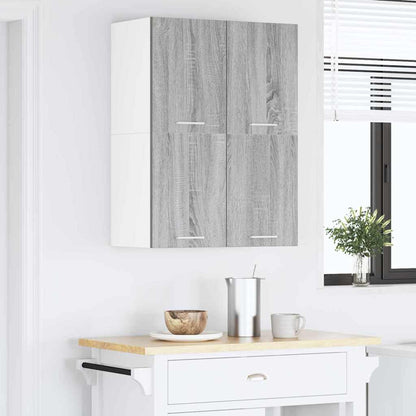 vidaXL Hanging Cabinet Grey Sonoma and White 60 x 31 x 40 cm