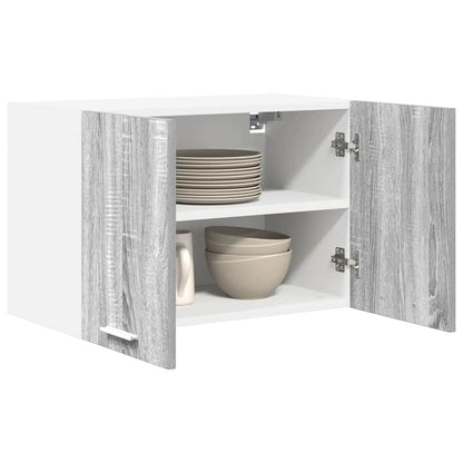 vidaXL Hanging Cabinet Grey Sonoma and White 60 x 31 x 40 cm