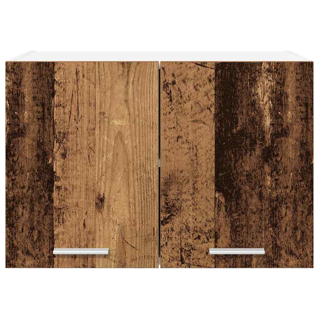 vidaXL Hanging Cabinet with Storage Old Wood and White 60 x 31 x 40 cm