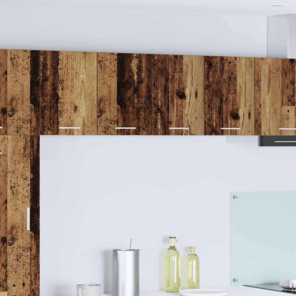 vidaXL Hanging Cabinet 2 pcs Old Wood and White 60 x 31 x 40 cm