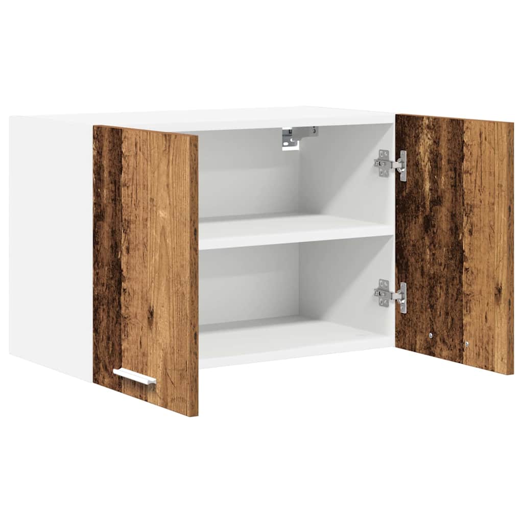 vidaXL Hanging Cabinet 2 pcs Old Wood and White 60 x 31 x 40 cm