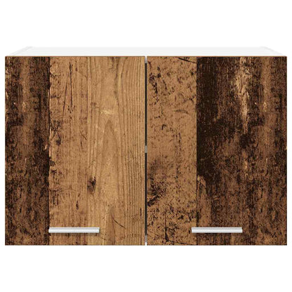 vidaXL Hanging Cabinet 2 pcs Old Wood and White 60 x 31 x 40 cm