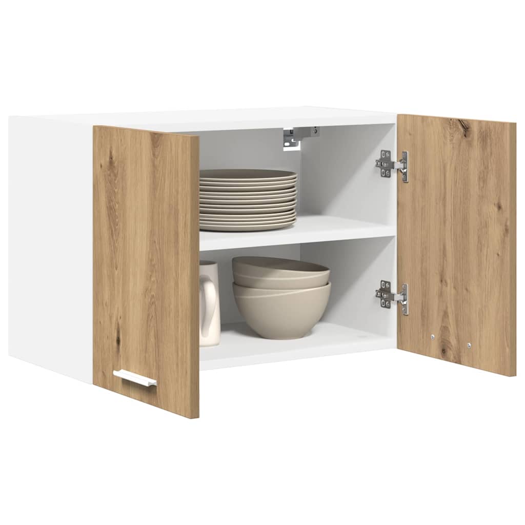 vidaXL Hanging Cabinet Artisan Oak and White 60 x 31 x 40 cm