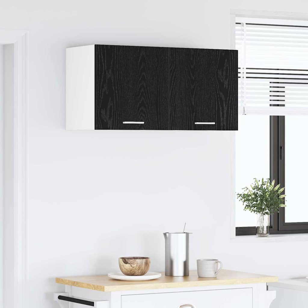 vidaXL Hanging Cabinet Black Oak 80 x 31 x 40 cm Engineered Wood
