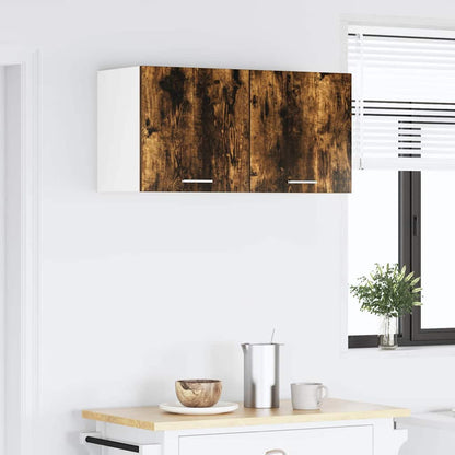 vidaXL Hanging Cabinet Smoked Oak 80 x 31 x 40 cm Engineered Wood