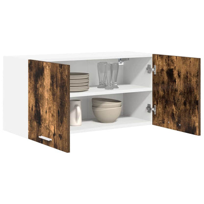 vidaXL Hanging Cabinet Smoked Oak 80 x 31 x 40 cm Engineered Wood