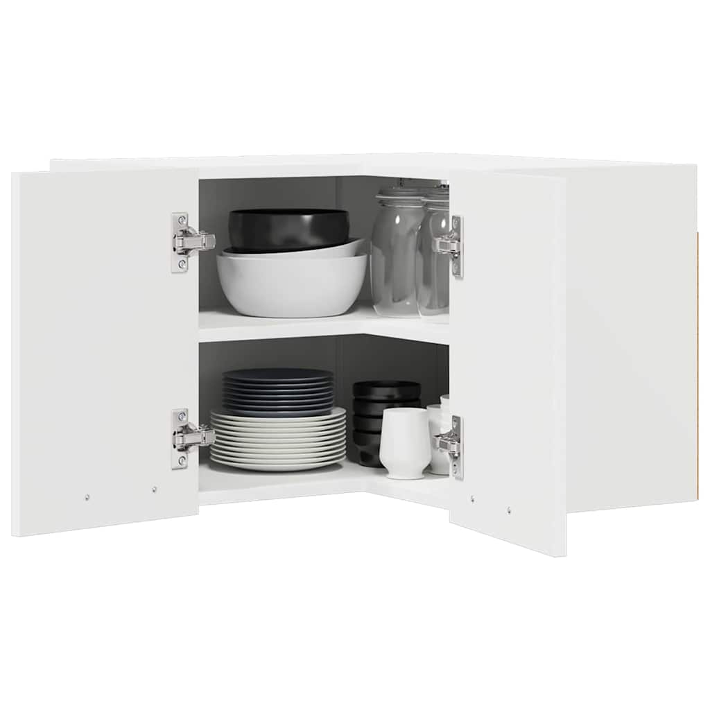 vidaXL Hanging Cabinet White 57 x 57 x 40 cm Engineered Wood