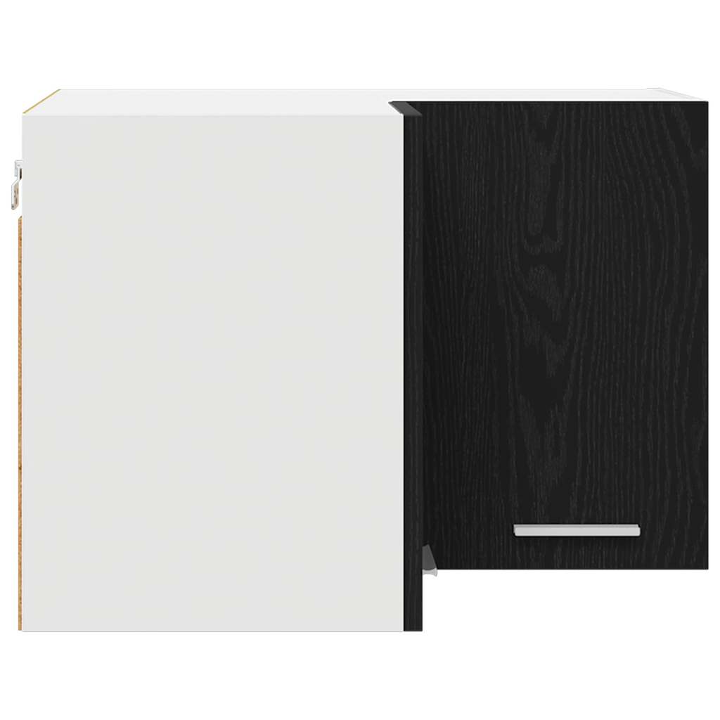 vidaXL Hanging Cabinet Black Oak and White 57 x 57 x 40 cm