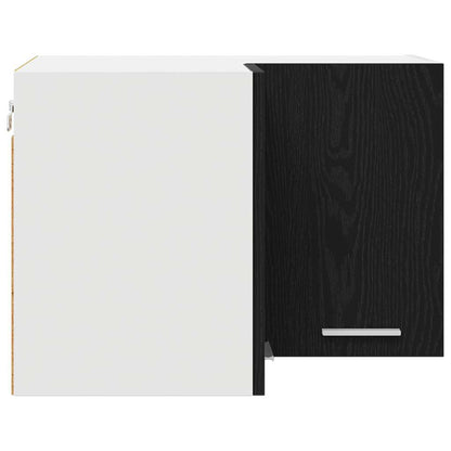 vidaXL Hanging Cabinet Black Oak and White 57 x 57 x 40 cm