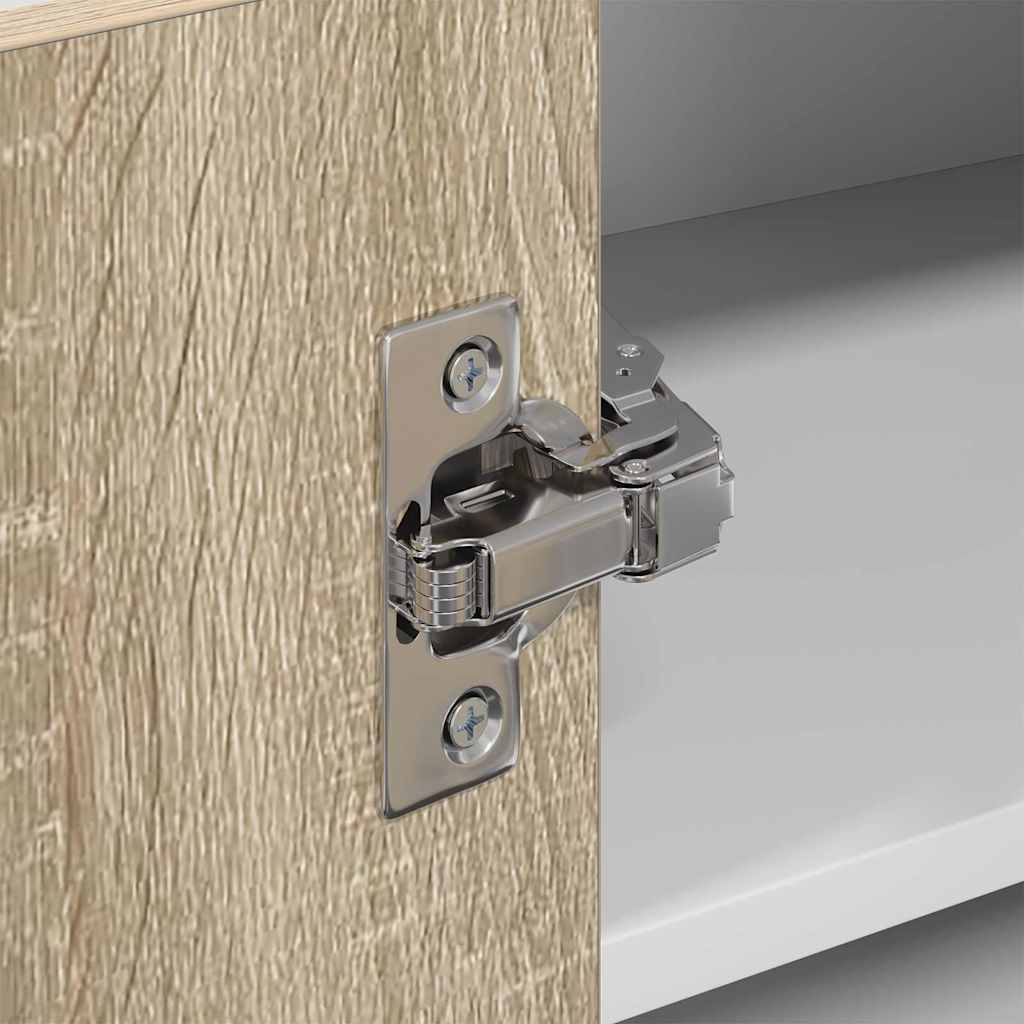 vidaXL Hanging Cabinet Sonoma Oak and White 57 x 57 x 40 cm