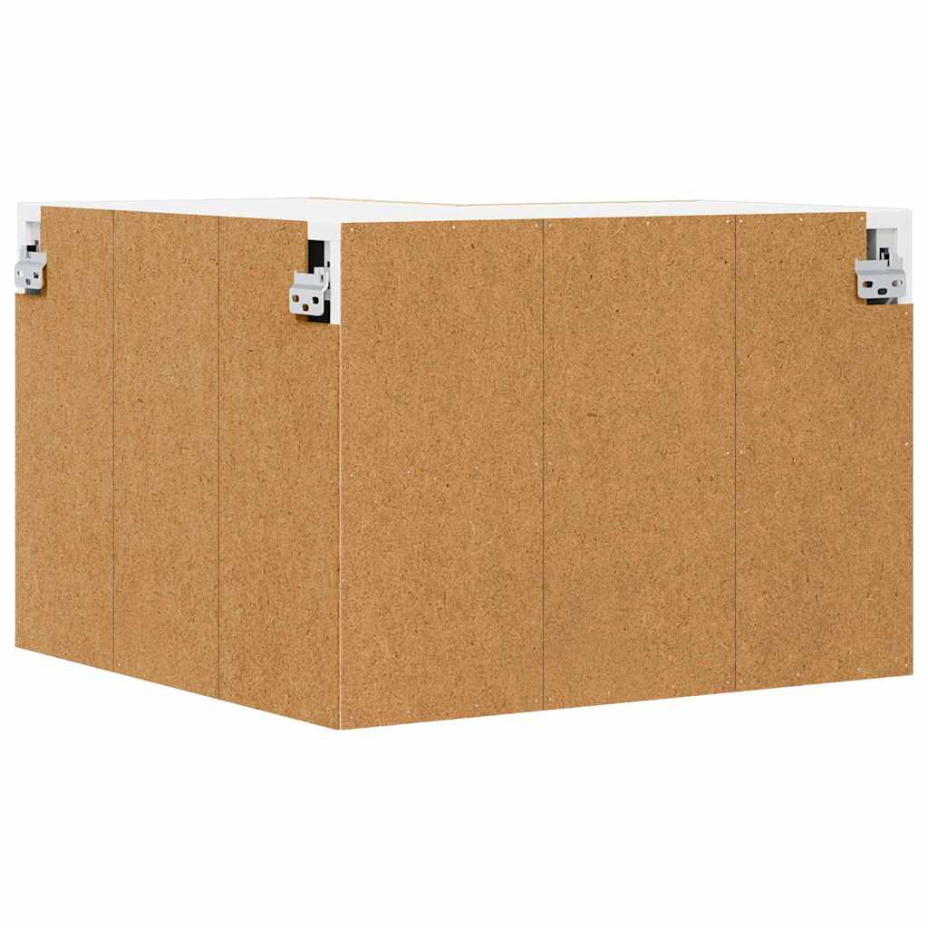 vidaXL Hanging Cabinet Sonoma Oak and White 57 x 57 x 40 cm