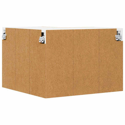 vidaXL Hanging Cabinet Sonoma Oak and White 57 x 57 x 40 cm