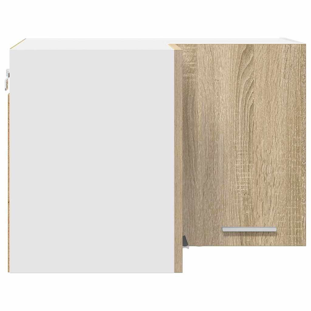 vidaXL Hanging Cabinet Sonoma Oak and White 57 x 57 x 40 cm