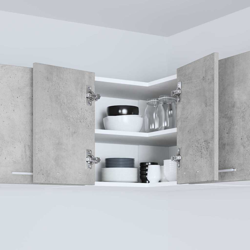 vidaXL Hanging Cabinet Concrete Grey and White 57 x 57 x 40 cm
