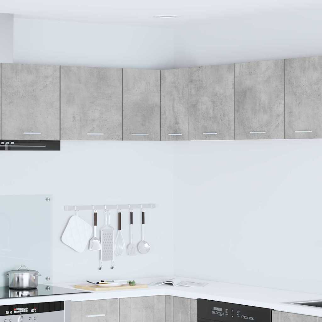 vidaXL Hanging Cabinet Concrete Grey and White 57 x 57 x 40 cm
