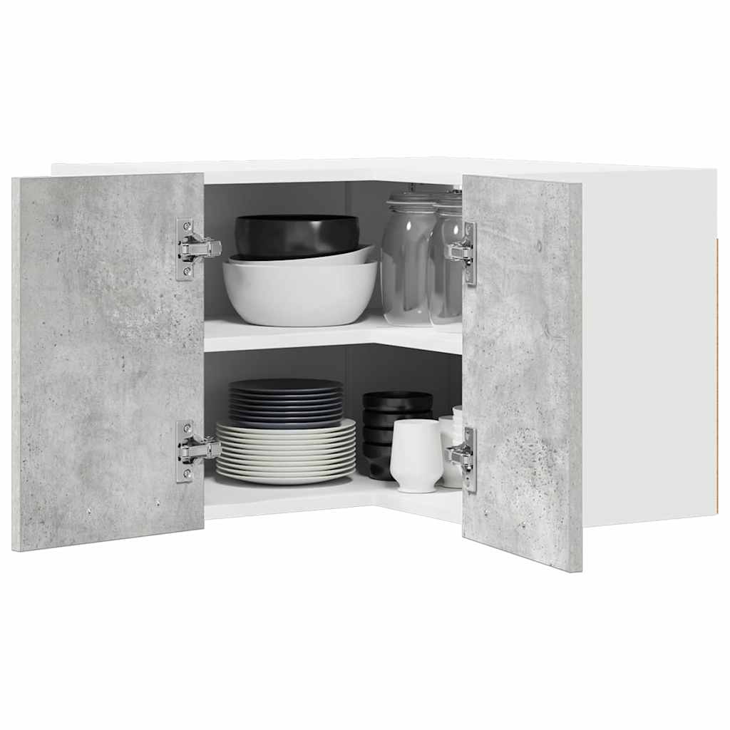 vidaXL Hanging Cabinet Concrete Grey and White 57 x 57 x 40 cm