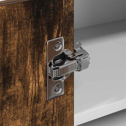 vidaXL Hanging Cabinet Smoked Oak and White 57 x 57 x 40 cm