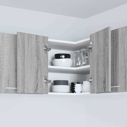 vidaXL Hanging Cabinet Grey Sonoma and White 57 x 57 x 40 cm