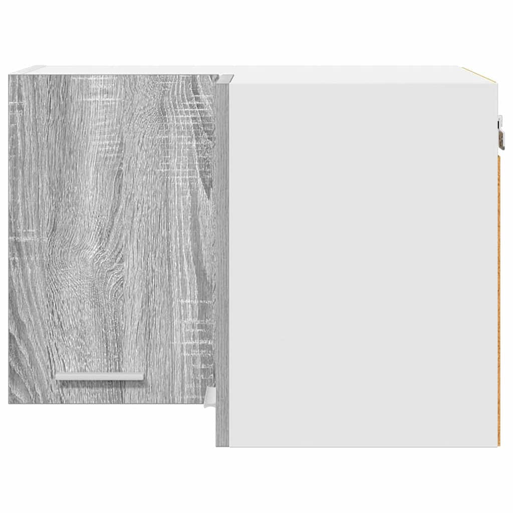 vidaXL Hanging Cabinet Grey Sonoma and White 57 x 57 x 40 cm