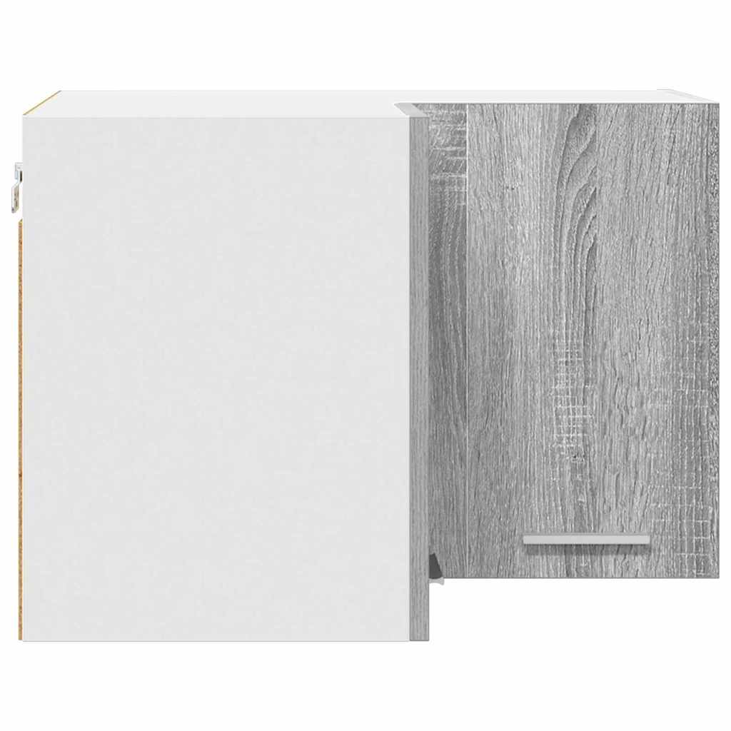 vidaXL Hanging Cabinet Grey Sonoma and White 57 x 57 x 40 cm