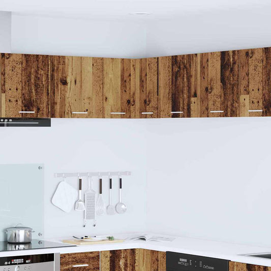 vidaXL Hanging Cabinet with Storage Old Wood and White 57 x 57 x 40 cm