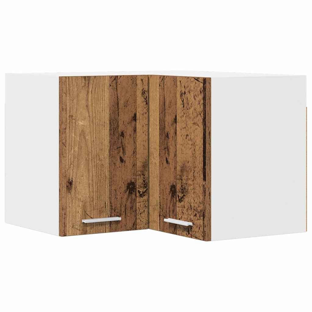 vidaXL Hanging Cabinet with Storage Old Wood and White 57 x 57 x 40 cm