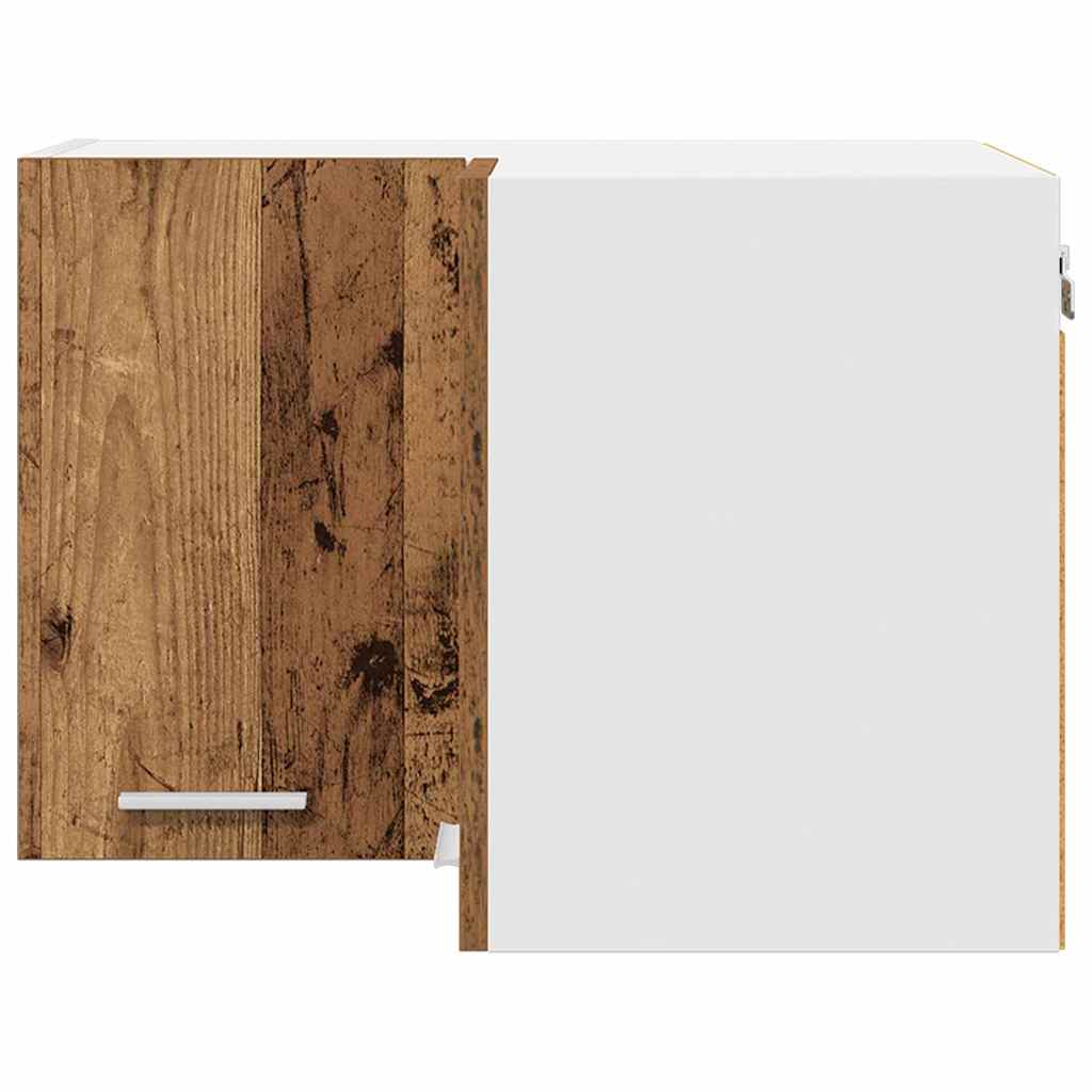 vidaXL Hanging Cabinet Old Wood and White 57 x 57 x 40 cm