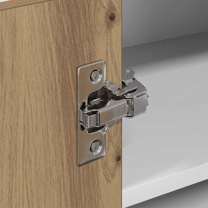 vidaXL Hanging Cabinet Artisan Oak and White 57 x 57 x 40 cm