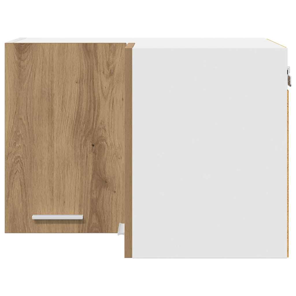 vidaXL Hanging Cabinet Artisan Oak and White 57 x 57 x 40 cm