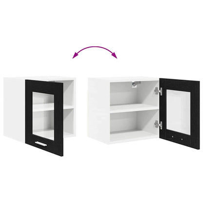 vidaXL Hanging Cabinet Black Oak 40 x 31 x 40 cm Engineered Wood