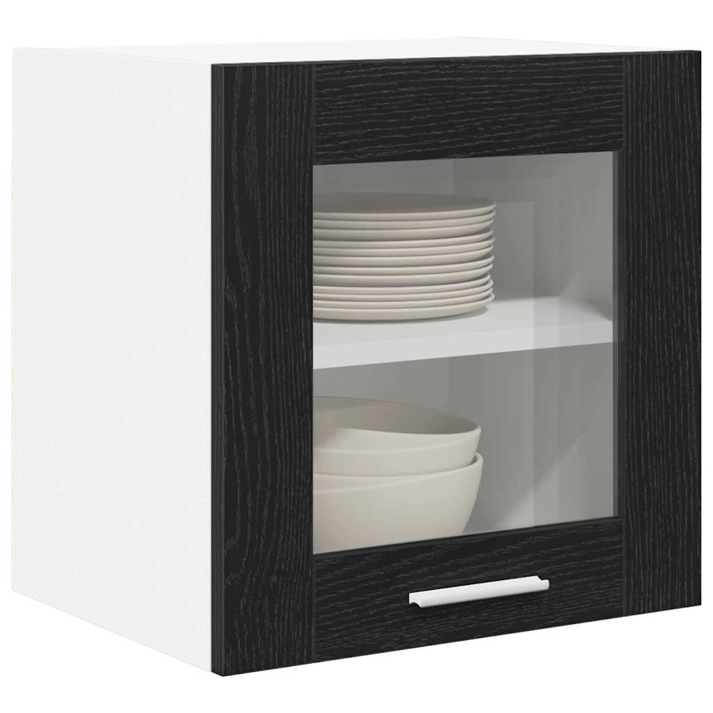 vidaXL Hanging Cabinet Black Oak 40 x 31 x 40 cm Engineered Wood