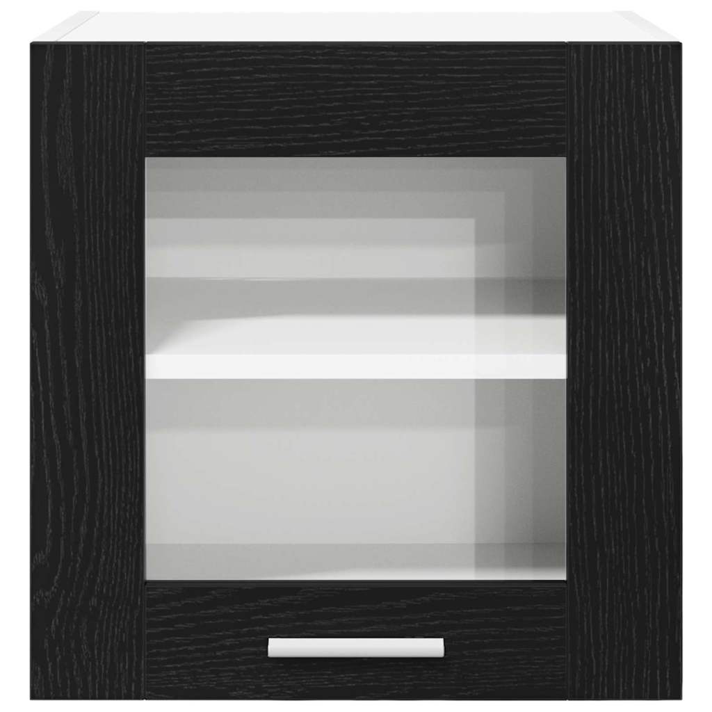 vidaXL Hanging Cabinet 2 pcs Black Oak 40 x 31 x 40 cm Engineered Wood