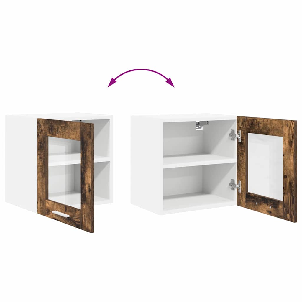 vidaXL Hanging Cabinet Smoked Oak 40 x 31 x 40 cm Engineered Wood