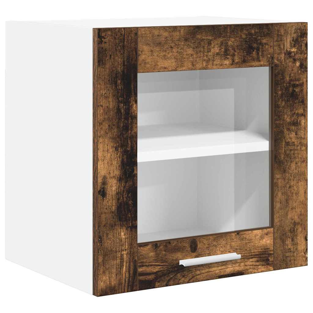 vidaXL Hanging Cabinet with Storage 2 pcs Smoked Oak 40 x 31 x 40 cm