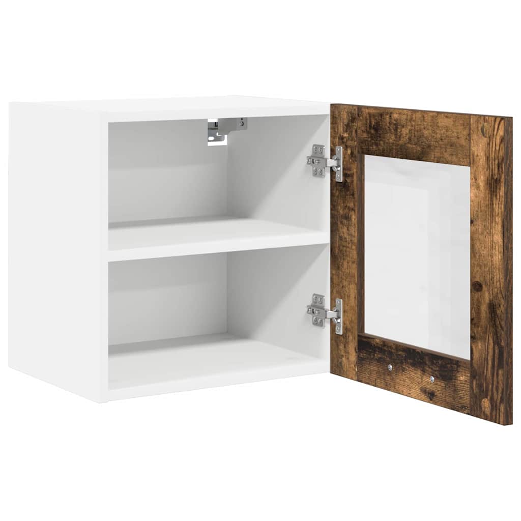 vidaXL Hanging Cabinet with Storage 2 pcs Smoked Oak 40 x 31 x 40 cm