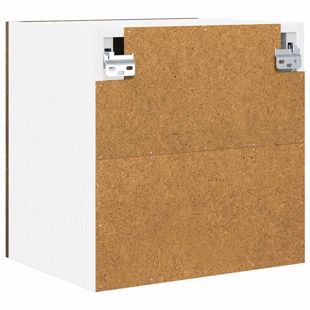vidaXL Hanging Cabinet with Storage 2 pcs Smoked Oak 40 x 31 x 40 cm