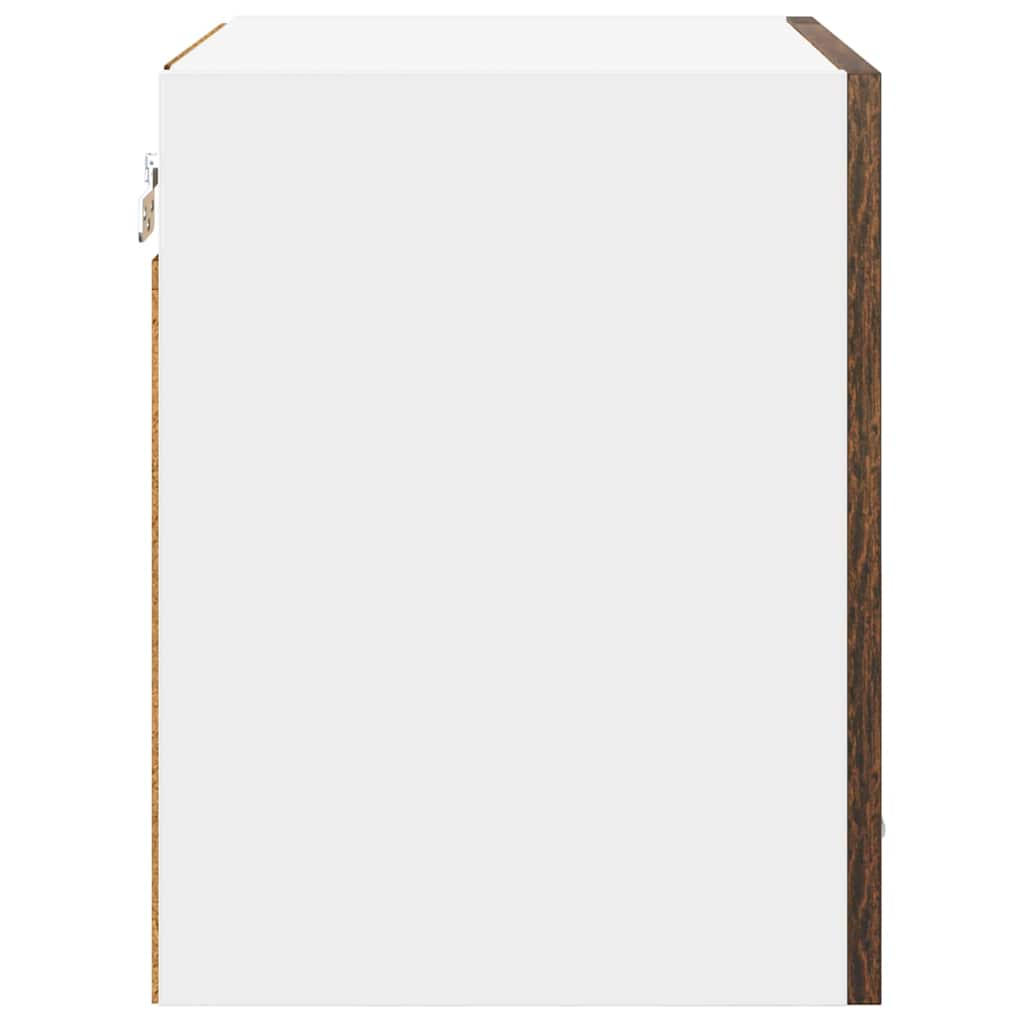 vidaXL Hanging Cabinet with Storage 2 pcs Smoked Oak 40 x 31 x 40 cm