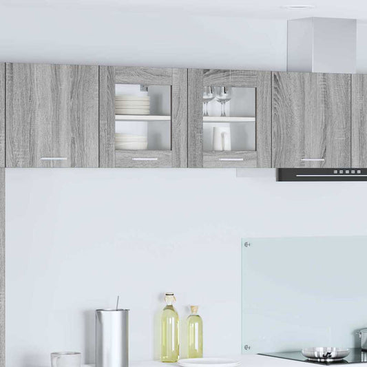vidaXL Hanging Cabinet with Storage 2 pcs Grey Sonoma 40 x 31 x 40 cm