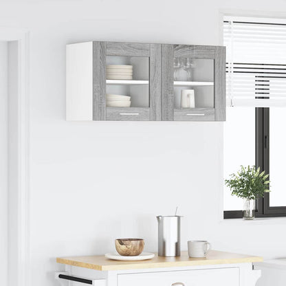 vidaXL Hanging Cabinet with Storage 2 pcs Grey Sonoma 40 x 31 x 40 cm