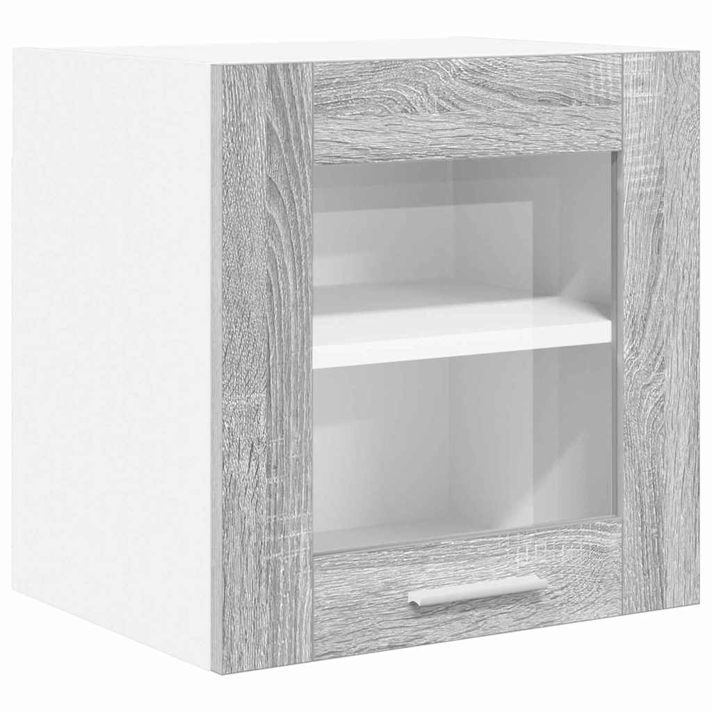 vidaXL Hanging Cabinet with Storage 2 pcs Grey Sonoma 40 x 31 x 40 cm