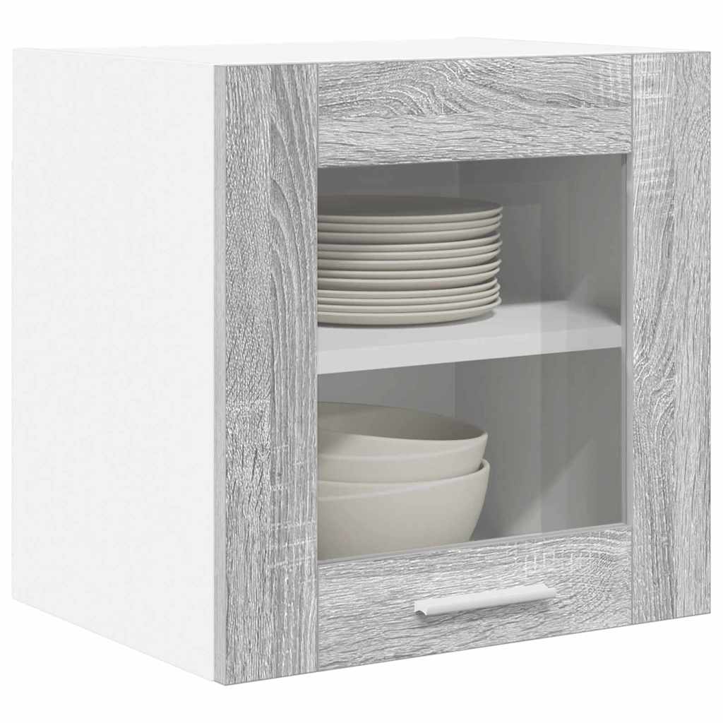 vidaXL Hanging Cabinet with Storage 2 pcs Grey Sonoma 40 x 31 x 40 cm