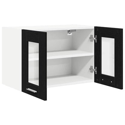vidaXL Hanging Cabinet Black Oak 60 x 31 x 40 cm Engineered Wood