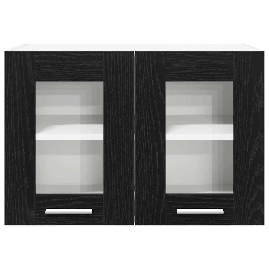 vidaXL Hanging Cabinet 2 pcs Black Oak 60 x 31 x 40 cm Engineered Wood