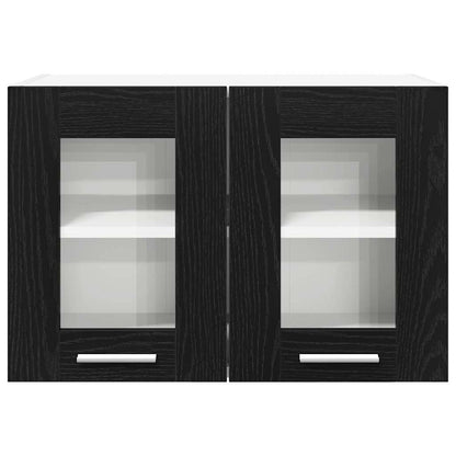 vidaXL Hanging Cabinet 2 pcs Black Oak 60 x 31 x 40 cm Engineered Wood
